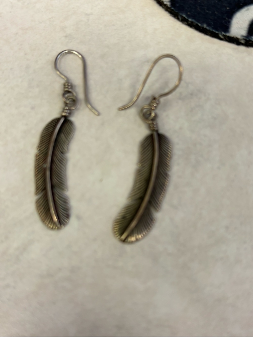 Sterling Silver Feather Drop Earrings - Silver Feather Dangle
